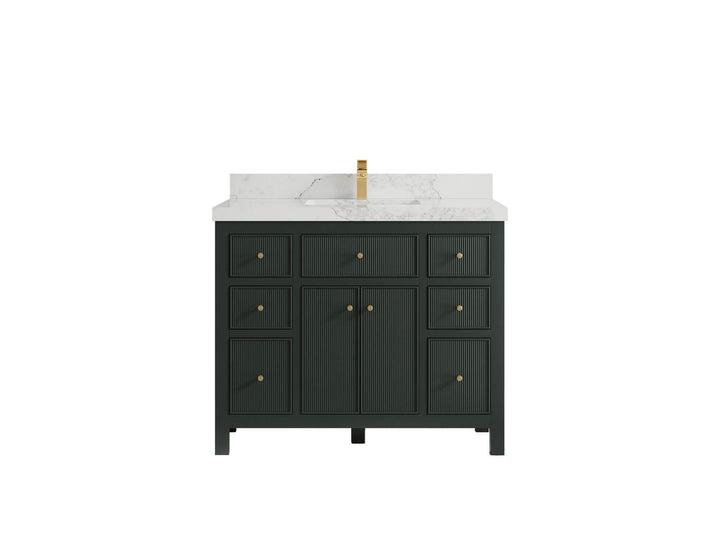 Sonoma 42 in W x 22 in D Free Standing Reeded Single Sink Bathroom Vanity - photo 11