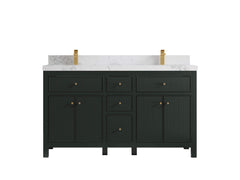 Sonoma 60 in W x 22 in D Free Standing Reeded Double Sink Bathroom Vanity - photo 11