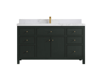 Sonoma 60 in W x 22 in D Free Standing Reeded Single Sink Bathroom Vanity