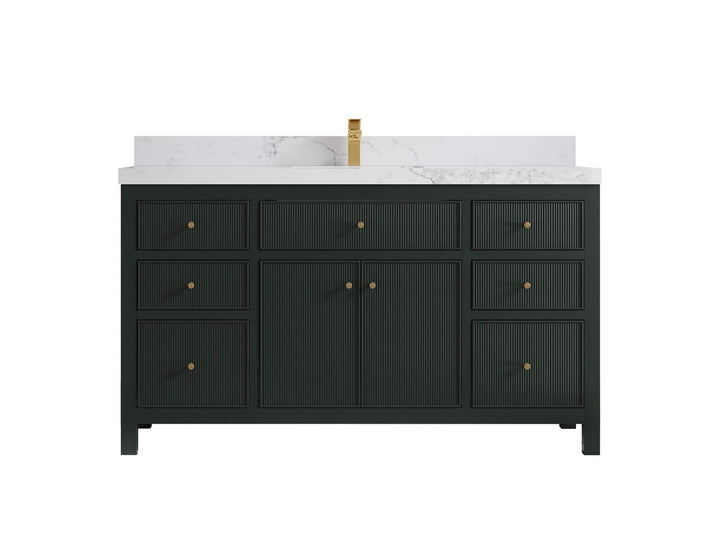 Sonoma 60 in W x 22 in D Free Standing Reeded Single Sink Bathroom Vanity - photo 11