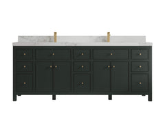 Sonoma 84 in W x 22 in D Free Standing Reeded Double Sink Bathroom Vanity - photo 16