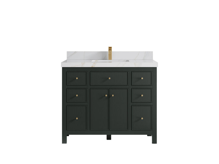 Sonoma 42 in W x 22 in D Free Standing Reeded Single Sink Bathroom Vanity - photo 12