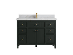 Sonoma 48 in W x 22 in D Free Standing Reeded Single Sink Bathroom Vanity - photo 12