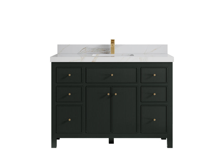 Sonoma 48 in W x 22 in D Free Standing Reeded Single Sink Bathroom Vanity - photo 12
