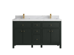 Sonoma 60 in W x 22 in D Free Standing Reeded Double Sink Bathroom Vanity - photo 12