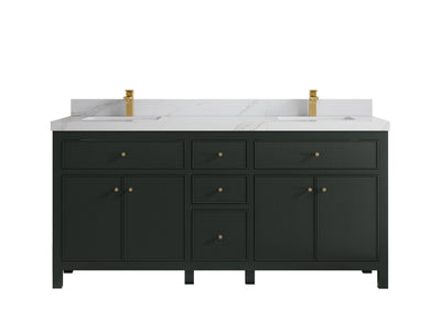 Sonoma 72 in W x 22 in D Free Standing Reeded Double Sink Bathroom Vanity