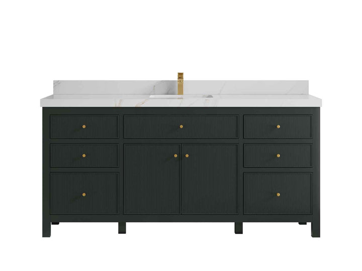 Sonoma 72 in W x 22 in D Free Standing Reeded Single Sink Bathroom Vanity - photo 19