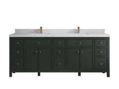 Sonoma 84 in W x 22 in D Free Standing Reeded Double Sink Bathroom Vanity - photo 17