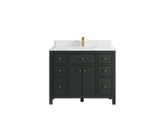 Sonoma 42 in W x 22 in D Free Standing Reeded Single Sink Bathroom Vanity - photo 15