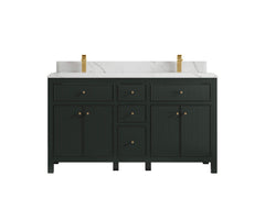 Sonoma 60 in W x 22 in D Free Standing Reeded Double Sink Bathroom Vanity - photo 15
