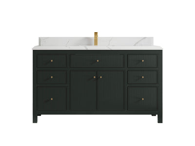 Sonoma 60 in W x 22 in D Free Standing Reeded Single Sink Bathroom Vanity