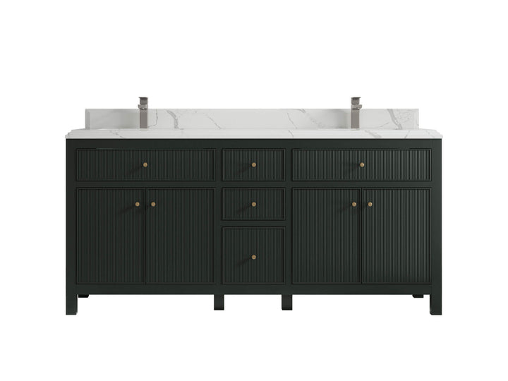 Sonoma 72 in W x 22 in D Free Standing Reeded Double Sink Bathroom Vanity - photo 15