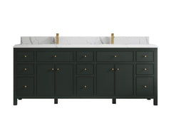 Sonoma 84 in W x 22 in D Free Standing Reeded Double Sink Bathroom Vanity - photo 20