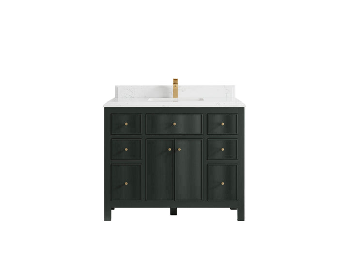 Sonoma 42 in W x 22 in D Free Standing Reeded Single Sink Bathroom Vanity - photo 16