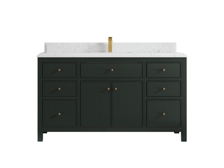 Sonoma 60 in W x 22 in D Free Standing Reeded Single Sink Bathroom Vanity - photo 16