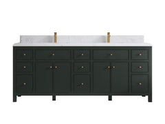 Sonoma 84 in W x 22 in D Free Standing Reeded Double Sink Bathroom Vanity - photo 21