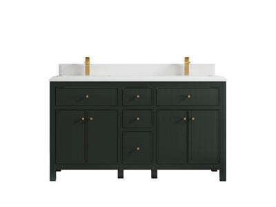 Sonoma 60 in W x 22 in D Free Standing Reeded Double Sink Bathroom Vanity