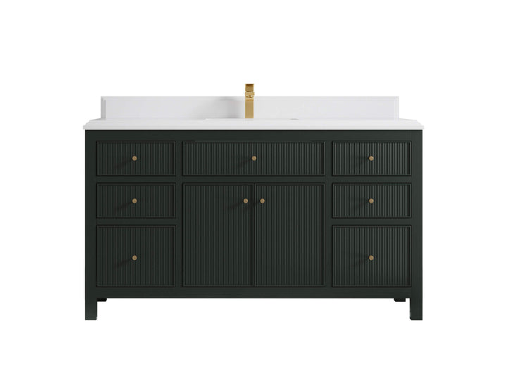 Sonoma 60 in W x 22 in D Free Standing Reeded Single Sink Bathroom Vanity - photo 17