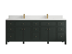 Sonoma 84 in W x 22 in D Free Standing Reeded Double Sink Bathroom Vanity - photo 22