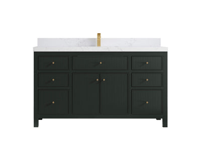Sonoma 60 in W x 22 in D Free Standing Reeded Single Sink Bathroom Vanity