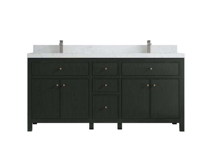 Sonoma 72 in W x 22 in D Free Standing Reeded Double Sink Bathroom Vanity - photo 18
