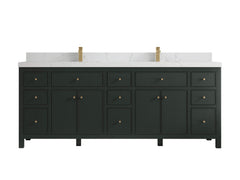 Sonoma 84 in W x 22 in D Free Standing Reeded Double Sink Bathroom Vanity - photo 23