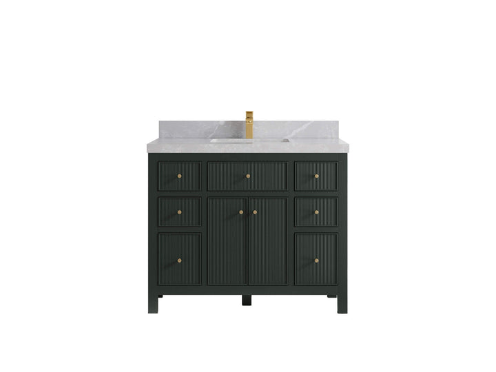 Sonoma 42 in W x 22 in D Free Standing Reeded Single Sink Bathroom Vanity - photo 19