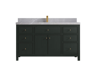 Sonoma 60 in W x 22 in D Free Standing Reeded Single Sink Bathroom Vanity