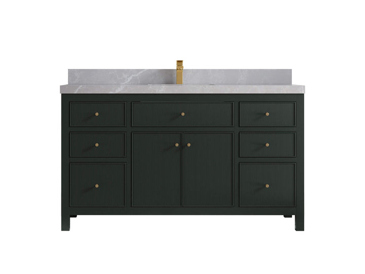 Sonoma 60 in W x 22 in D Free Standing Reeded Single Sink Bathroom Vanity - photo 19