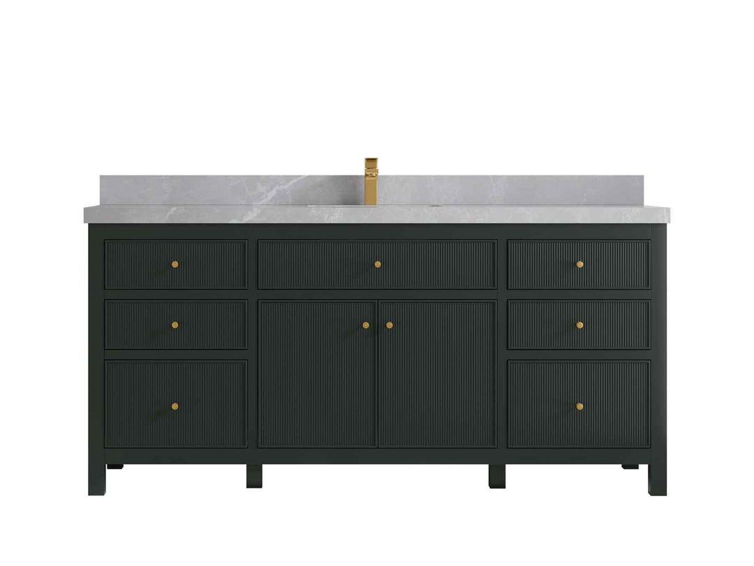 Sonoma 72 in W x 22 in D Free Standing Reeded Single Sink Bathroom Vanity