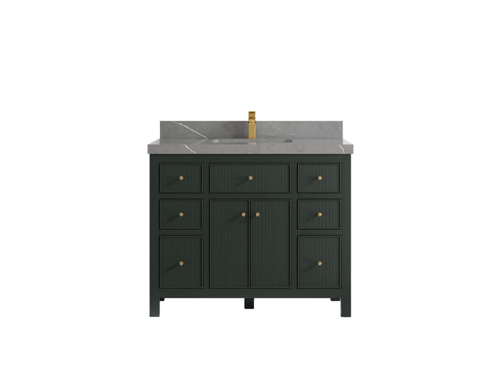 Sonoma 42 in W x 22 in D Free Standing Reeded Single Sink Bathroom Vanity - photo 20