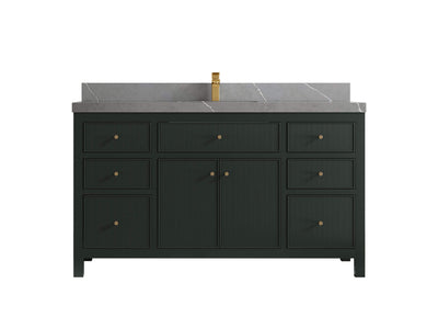 Sonoma 60 in W x 22 in D Free Standing Reeded Single Sink Bathroom Vanity
