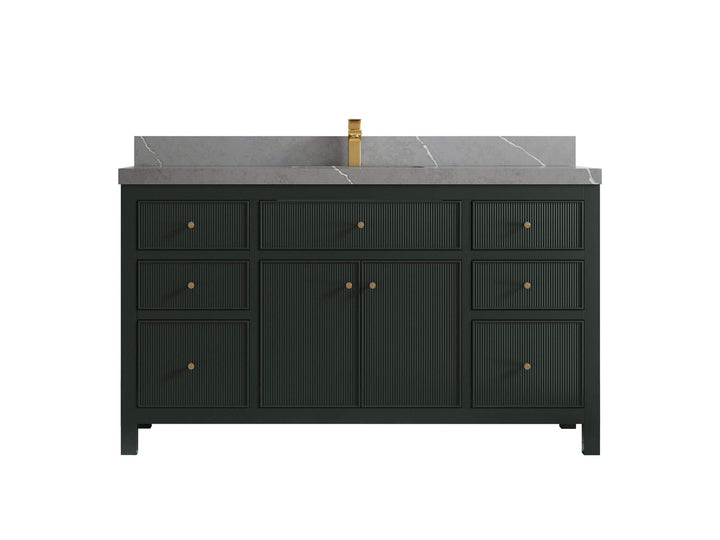 Sonoma 60 in W x 22 in D Free Standing Reeded Single Sink Bathroom Vanity - photo 20