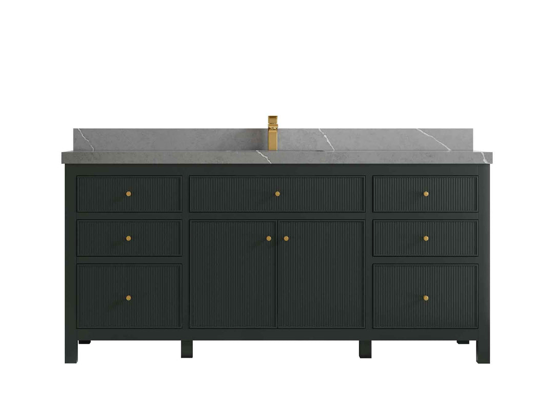 Sonoma 72 in W x 22 in D Free Standing Reeded Single Sink Bathroom Vanity