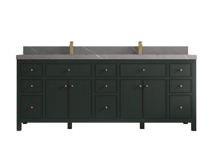 Sonoma 84 in W x 22 in D Free Standing Reeded Double Sink Bathroom Vanity - photo 25