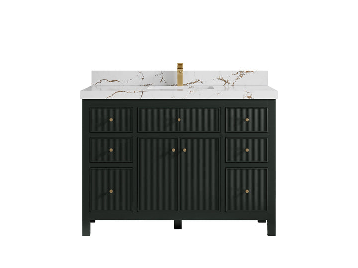 Sonoma 48 in W x 22 in D Free Standing Reeded Single Sink Bathroom Vanity - photo 21