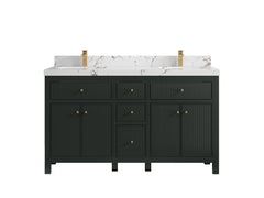 Sonoma 60 in W x 22 in D Free Standing Reeded Double Sink Bathroom Vanity - photo 21