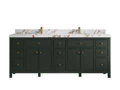 Sonoma 84 in W x 22 in D Free Standing Reeded Double Sink Bathroom Vanity - photo 26