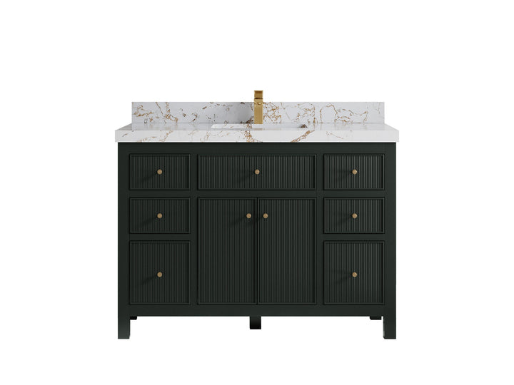 Sonoma 48 in W x 22 in D Free Standing Reeded Single Sink Bathroom Vanity - photo 22
