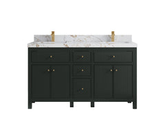 Sonoma 60 in W x 22 in D Free Standing Reeded Double Sink Bathroom Vanity - photo 22