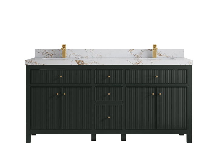 Sonoma 72 in W x 22 in D Free Standing Reeded Double Sink Bathroom Vanity - photo 22