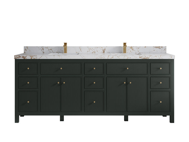 Sonoma 84 in W x 22 in D Free Standing Reeded Double Sink Bathroom Vanity - photo 27