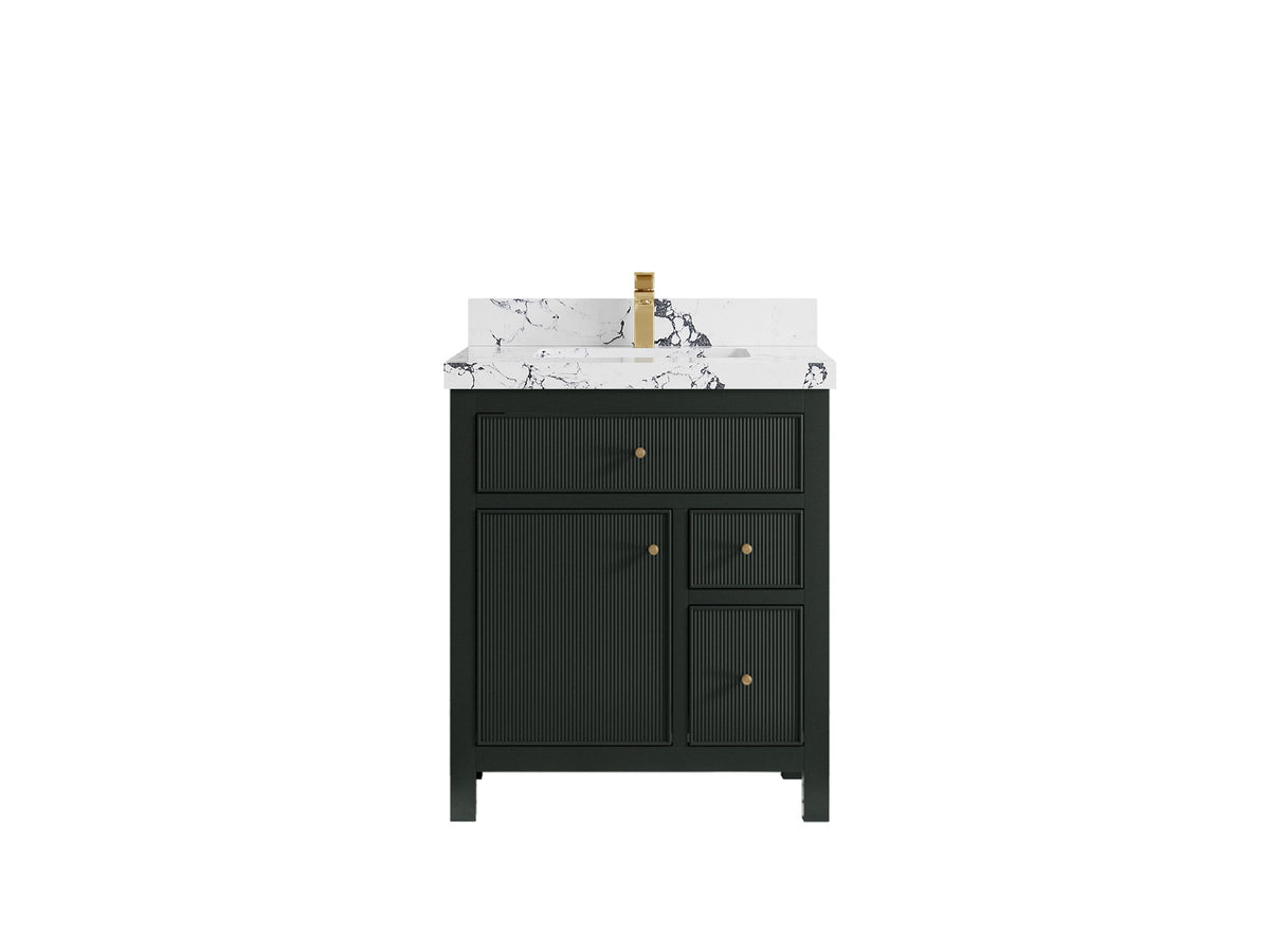 Sonoma 30 in W x 22 in D Reeded Free Standing Single Sink Bathroom Vanity