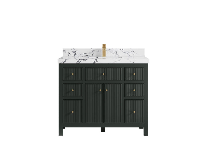 Sonoma 42 in W x 22 in D Free Standing Reeded Single Sink Bathroom Vanity - photo 23