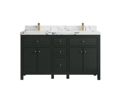 Sonoma 60 in W x 22 in D Free Standing Reeded Double Sink Bathroom Vanity - photo 23