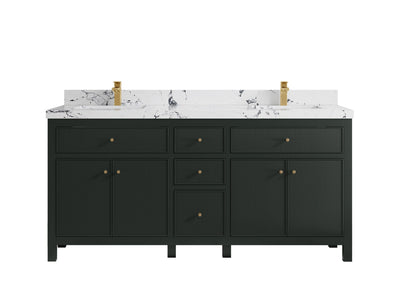 Sonoma 72 in W x 22 in D Free Standing Reeded Double Sink Bathroom Vanity