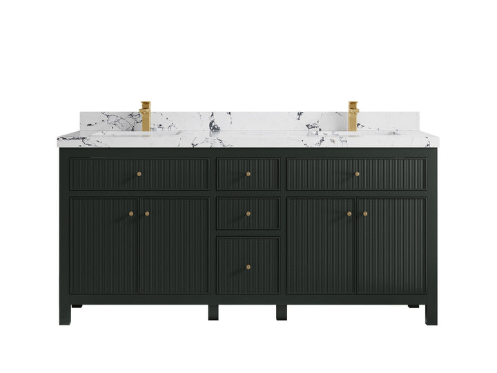 Sonoma 72 in W x 22 in D Free Standing Reeded Double Sink Bathroom Vanity - photo 23