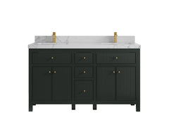 Sonoma 60 in W x 22 in D Free Standing Reeded Double Sink Bathroom Vanity - photo 24