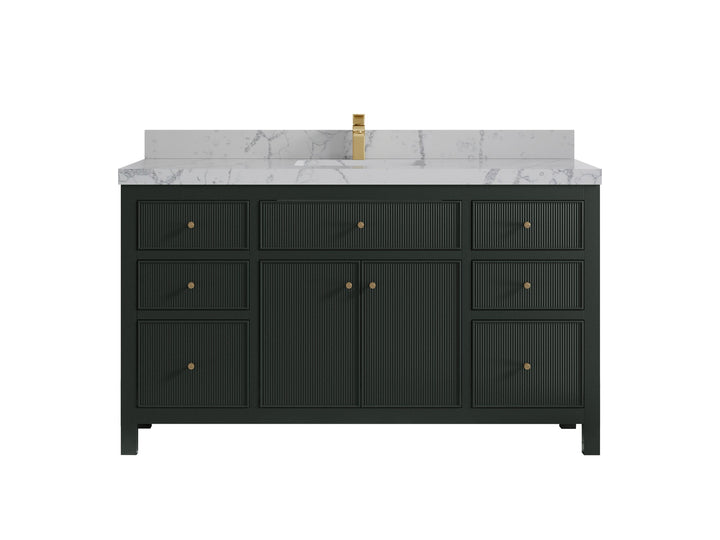 Sonoma 60 in W x 22 in D Free Standing Reeded Single Sink Bathroom Vanity - photo 24