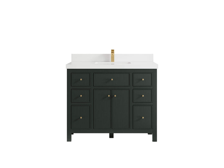 Sonoma 42 in W x 22 in D Free Standing Reeded Single Sink Bathroom Vanity - photo 25